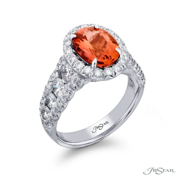 2.79 ct. Imperial Topaz & Diamond Ring in Platinum