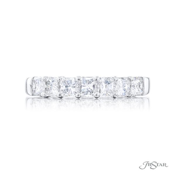 Diamond Wedding Band Radiant-Cut 1.32 ctw. Shared Prong