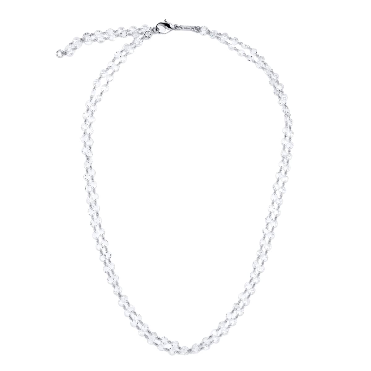 Platinum Rose-Cut Diamond 40 inch Necklace