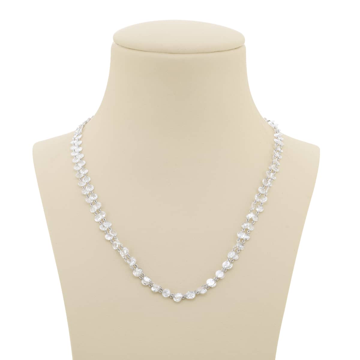 Platinum Rose-Cut Diamond 40 inch Necklace