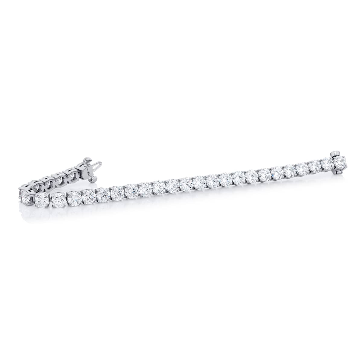Platinum Round Diamond Certified Bracelet