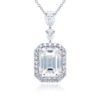 Platinum Emerald-Cut Diamond Certified Pendant