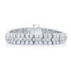 Platinum Pear-Shaped and Round Diamond Bracelet